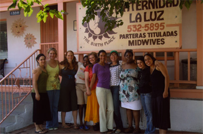 Student midwives in El Paso  (Alice in center in red shirt)