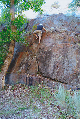 Bouldering in Peavine Campground